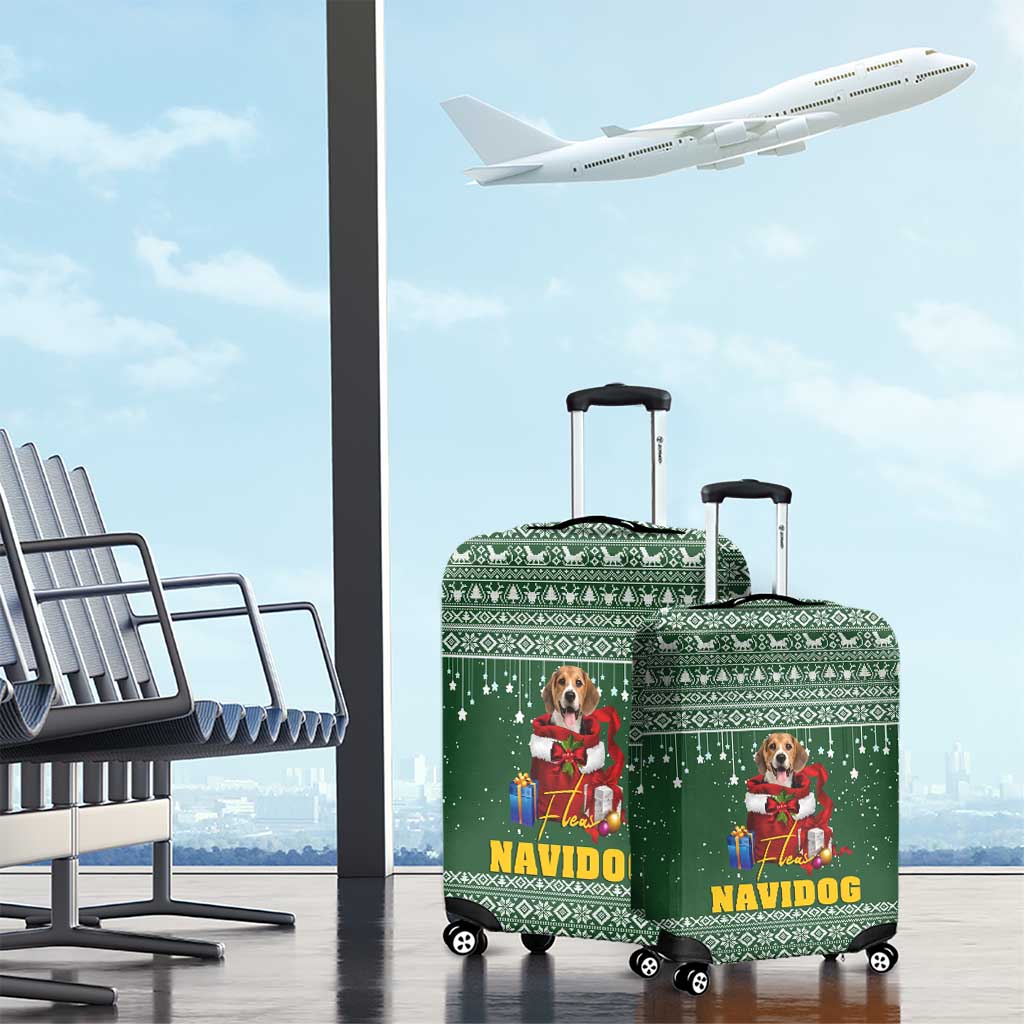 Funny Christmas Gift Beagle Christmas Luggage Cover Xmas Holiday Patterns - Wonder Print Shop
