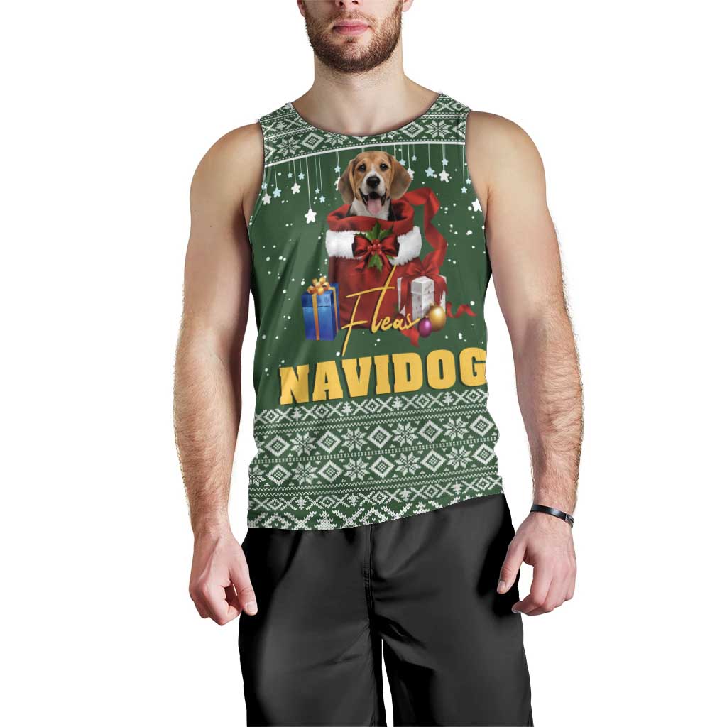 Funny Christmas Gift Beagle Christmas Men Tank Top Xmas Holiday Patterns - Wonder Print Shop