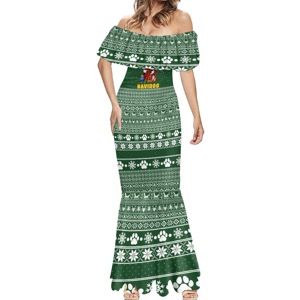 Funny Christmas Gift Beagle Christmas Mermaid Dress Xmas Holiday Patterns - Wonder Print Shop