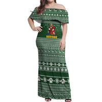Funny Christmas Gift Beagle Christmas Off Shoulder Maxi Dress Xmas Holiday Patterns - Wonder Print Shop