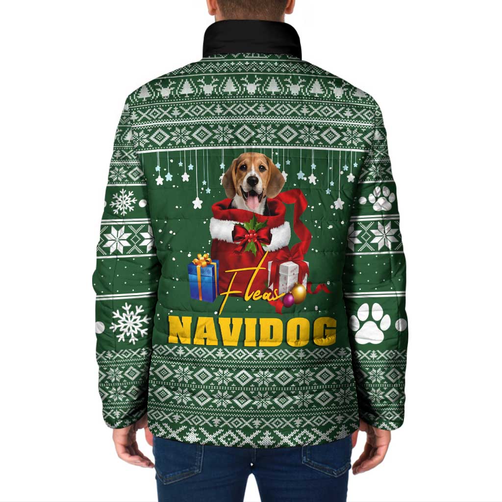 Funny Christmas Gift Beagle Christmas Padded Jacket Xmas Holiday Patterns - Wonder Print Shop