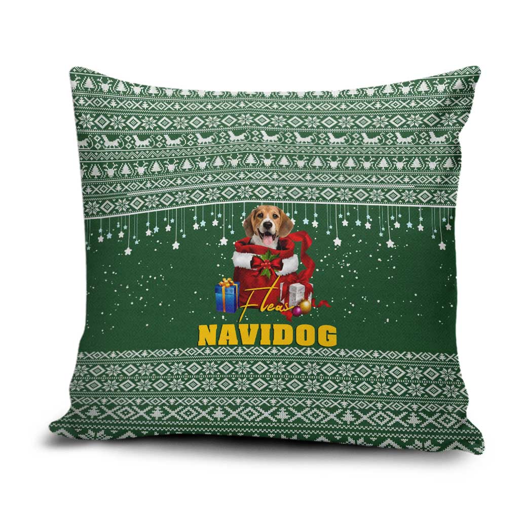Funny Christmas Gift Beagle Christmas Pillow Cover Xmas Holiday Patterns - Wonder Print Shop