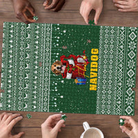 Funny Christmas Gift Beagle Christmas Puzzle Xmas Holiday Patterns - Wonder Print Shop