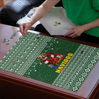 Funny Christmas Gift Beagle Christmas Puzzle Xmas Holiday Patterns - Wonder Print Shop