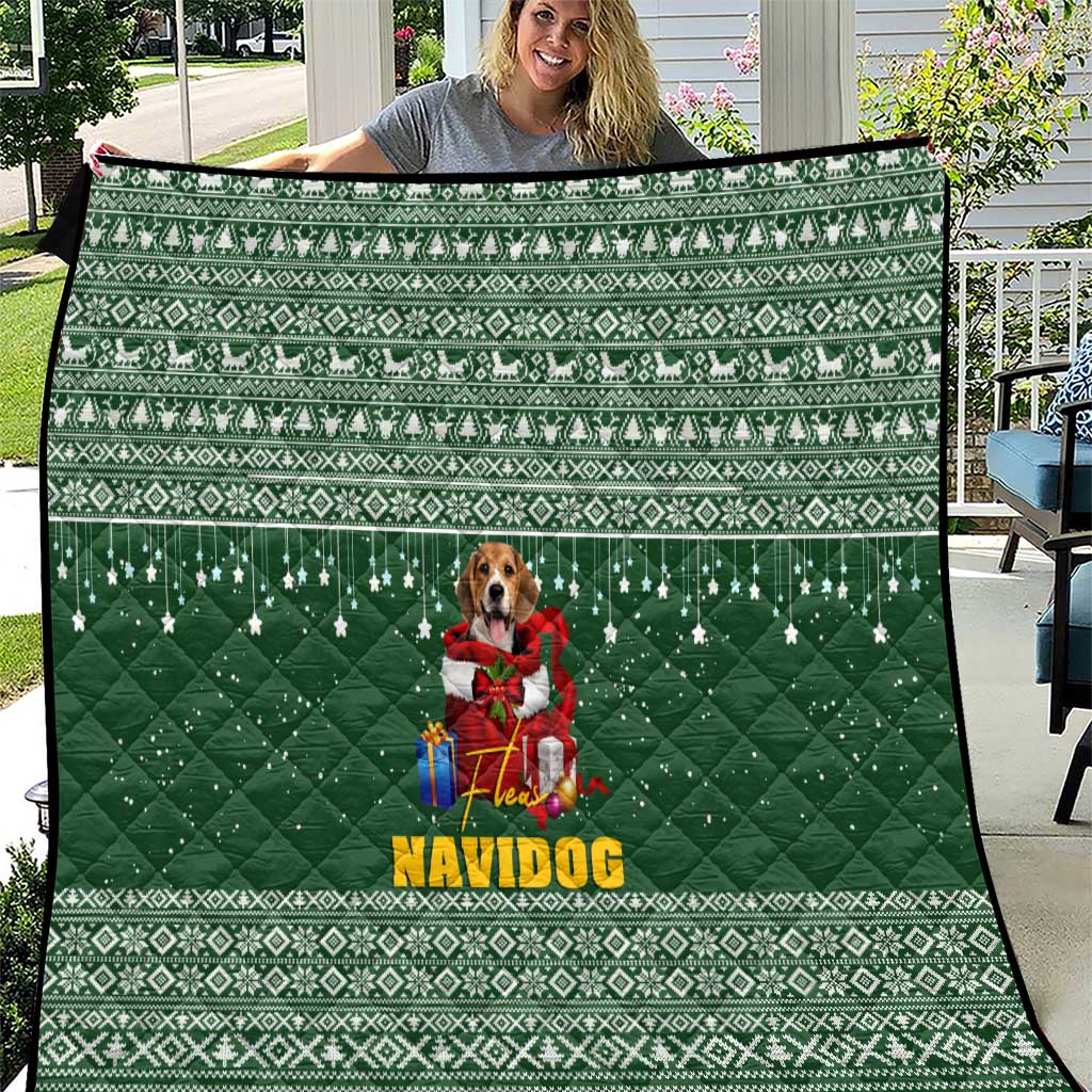 Funny Christmas Gift Beagle Christmas Quilt Xmas Holiday Patterns - Wonder Print Shop
