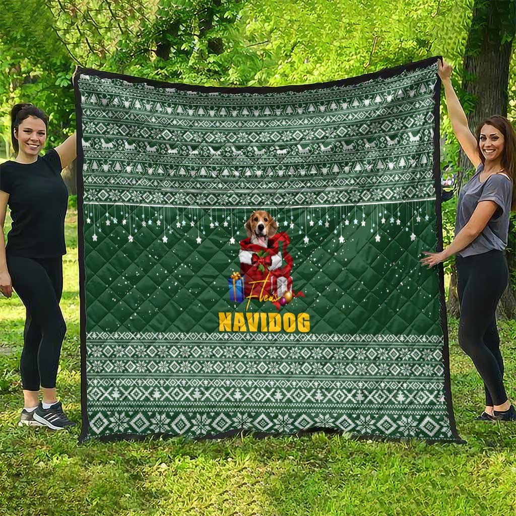 Funny Christmas Gift Beagle Christmas Quilt Xmas Holiday Patterns - Wonder Print Shop