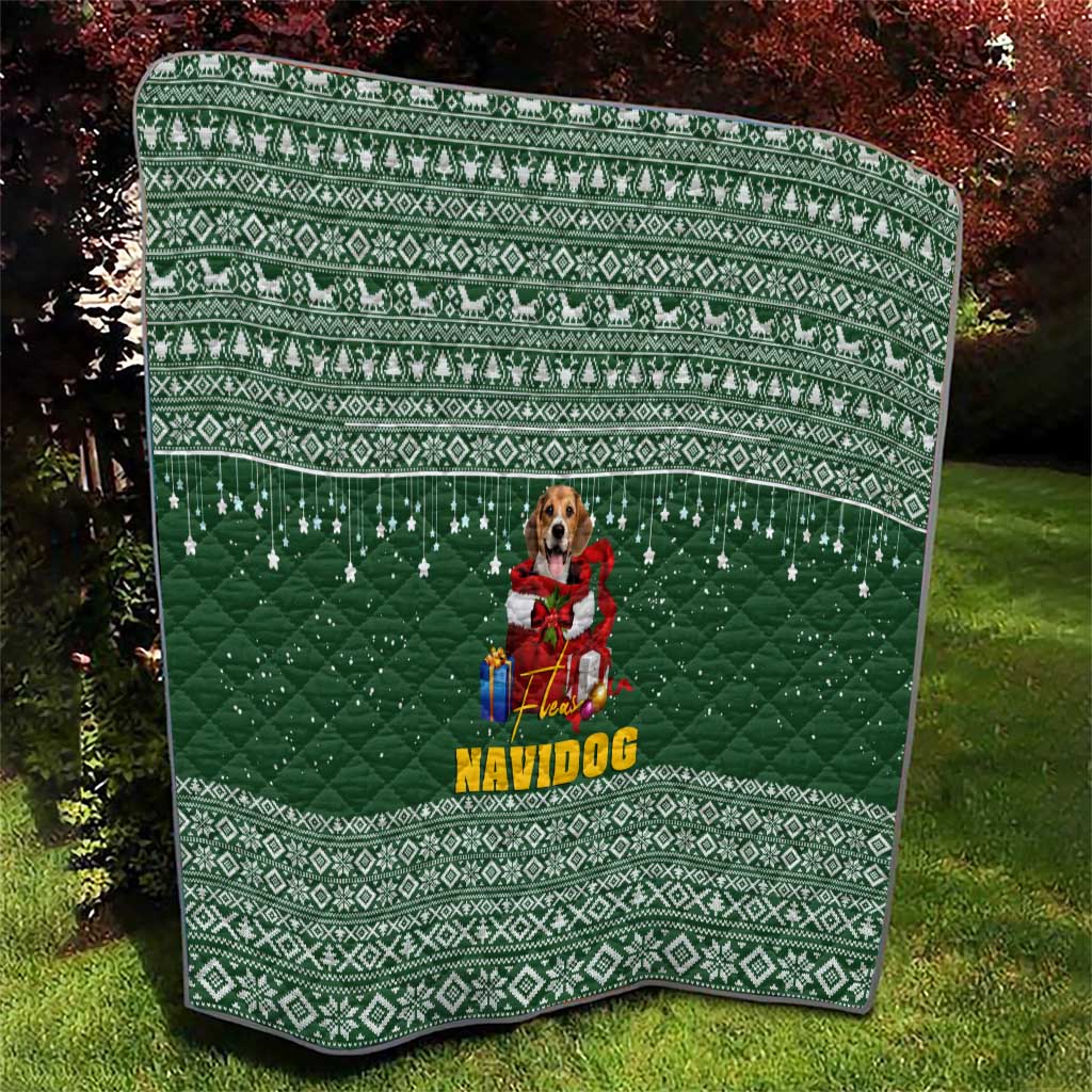 Funny Christmas Gift Beagle Christmas Quilt Xmas Holiday Patterns - Wonder Print Shop