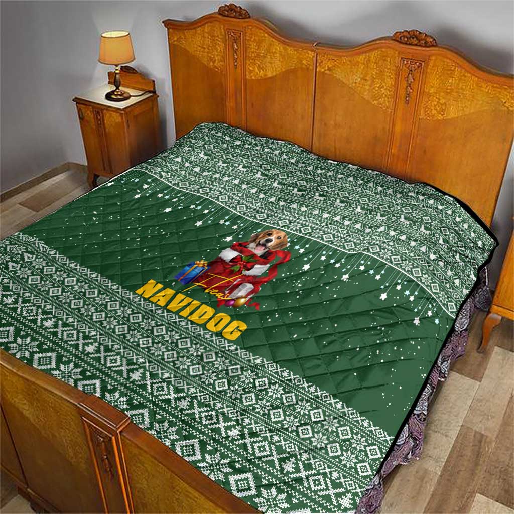 Funny Christmas Gift Beagle Christmas Quilt Xmas Holiday Patterns - Wonder Print Shop