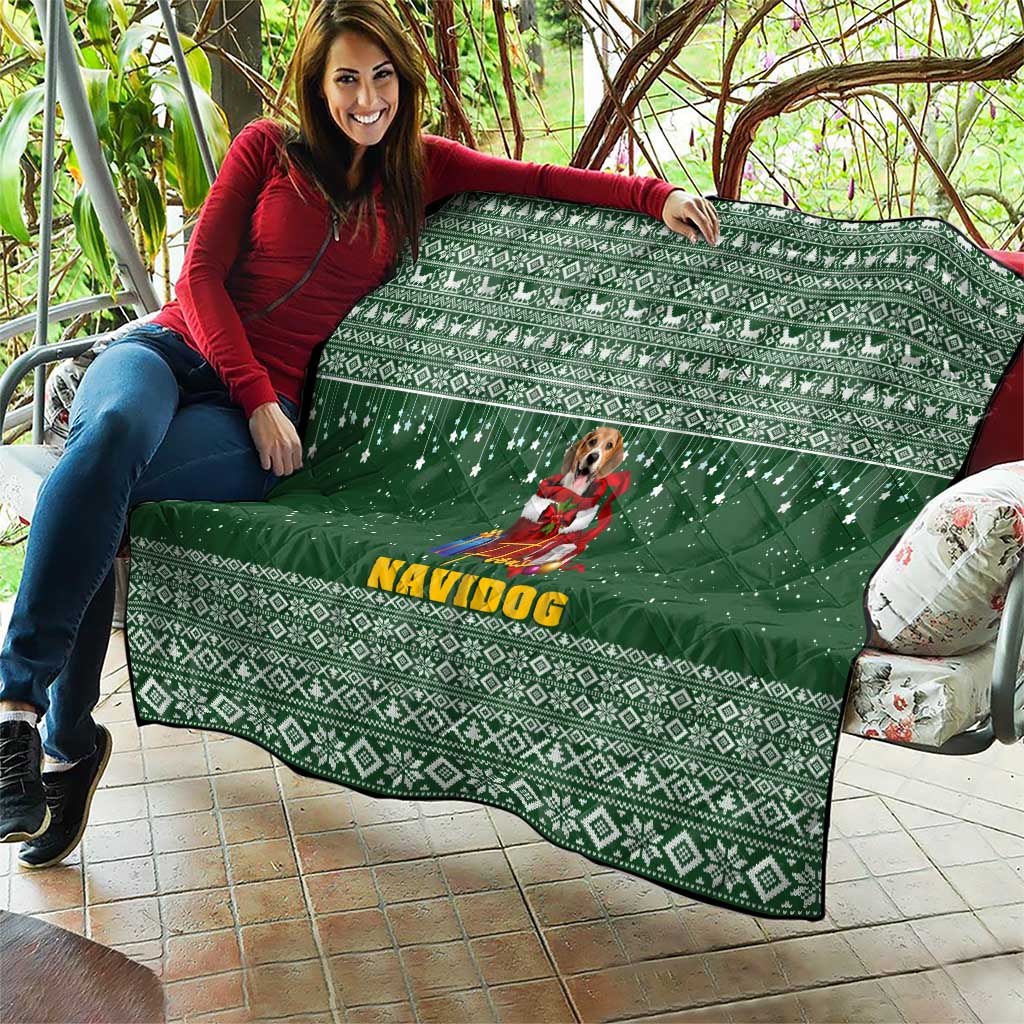 Funny Christmas Gift Beagle Christmas Quilt Xmas Holiday Patterns - Wonder Print Shop