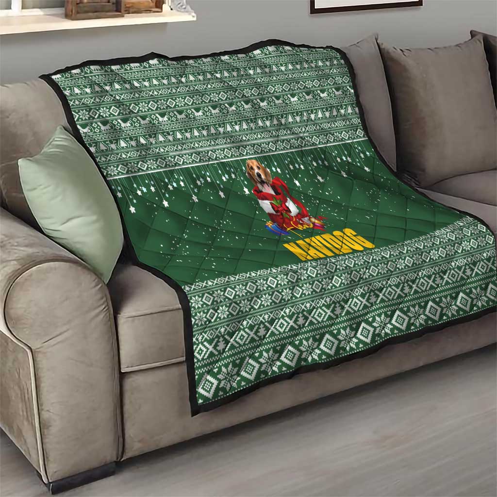 Funny Christmas Gift Beagle Christmas Quilt Xmas Holiday Patterns - Wonder Print Shop