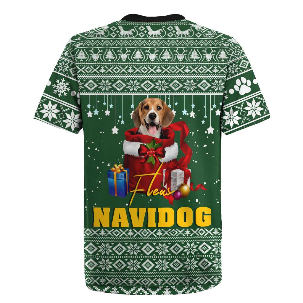Funny Christmas Gift Beagle Christmas Rugby Jersey Xmas Holiday Patterns - Wonder Print Shop