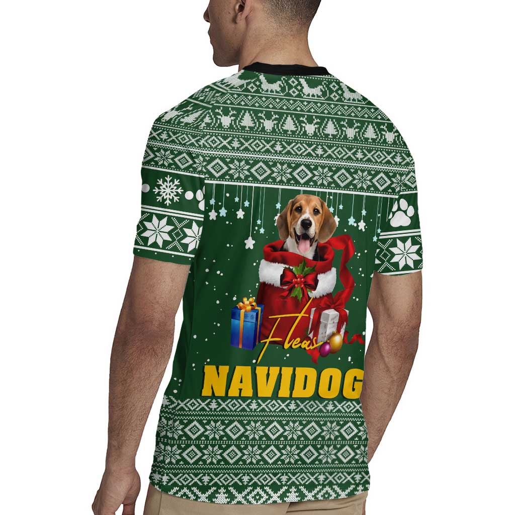 Funny Christmas Gift Beagle Christmas Rugby Jersey Xmas Holiday Patterns - Wonder Print Shop