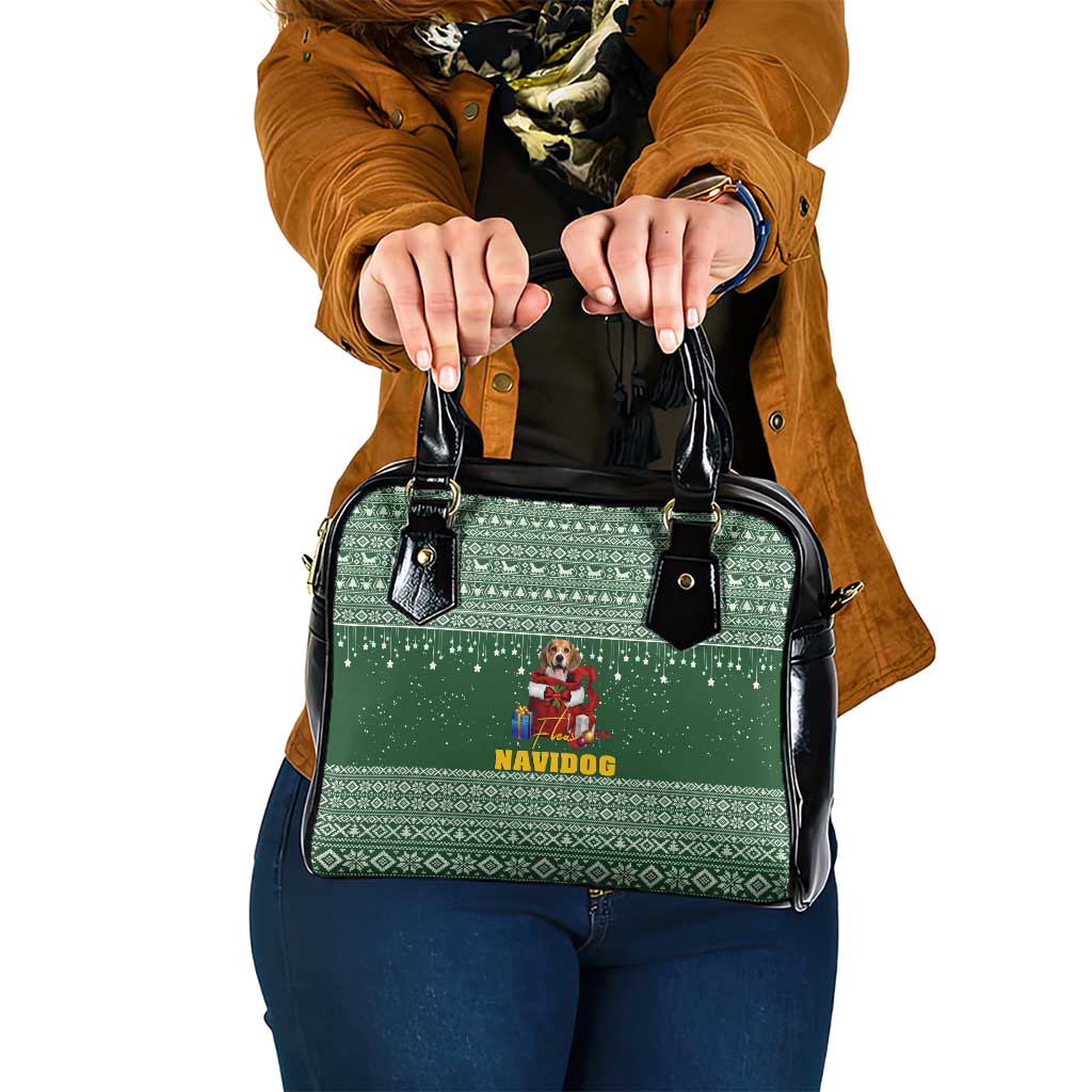 Funny Christmas Gift Beagle Christmas Shoulder Handbag Xmas Holiday Patterns - Wonder Print Shop