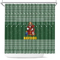 Funny Christmas Gift Beagle Christmas Shower Curtain Xmas Holiday Patterns - Wonder Print Shop