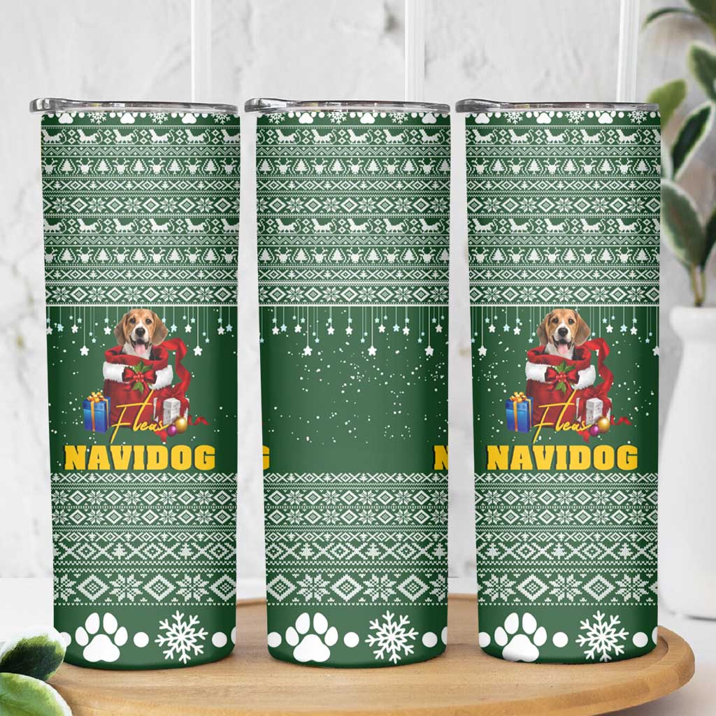 Funny Christmas Gift Beagle Christmas Skinny Tumbler Xmas Holiday Patterns - Wonder Print Shop