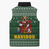 Funny Christmas Gift Beagle Christmas Sleeveless Puffer Jacket Xmas Holiday Patterns - Wonder Print Shop