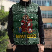 Funny Christmas Gift Beagle Christmas Sleeveless Puffer Jacket Xmas Holiday Patterns - Wonder Print Shop