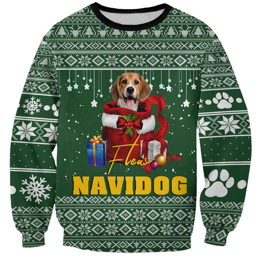 Funny Christmas Gift Beagle Christmas Sweatshirt Xmas Holiday Patterns - Wonder Print Shop
