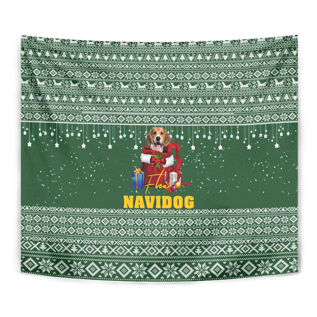 Funny Christmas Gift Beagle Christmas Tapestry Xmas Holiday Patterns - Wonder Print Shop