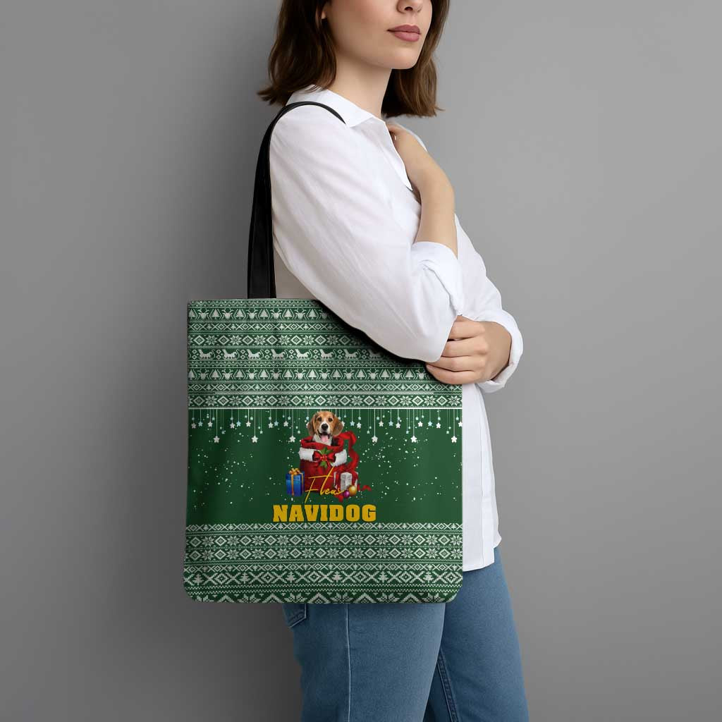 Funny Christmas Gift Beagle Christmas Tote Bag Xmas Holiday Patterns - Wonder Print Shop