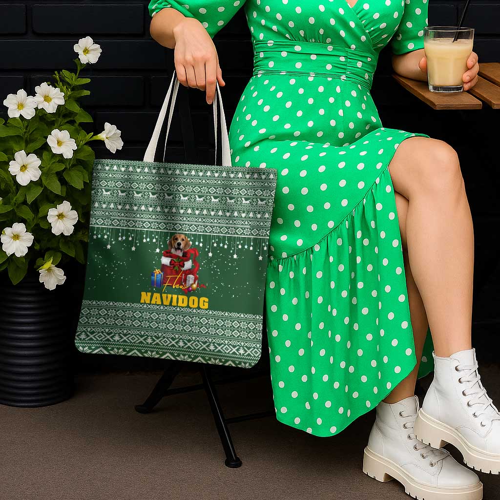 Funny Christmas Gift Beagle Christmas Tote Bag Xmas Holiday Patterns - Wonder Print Shop