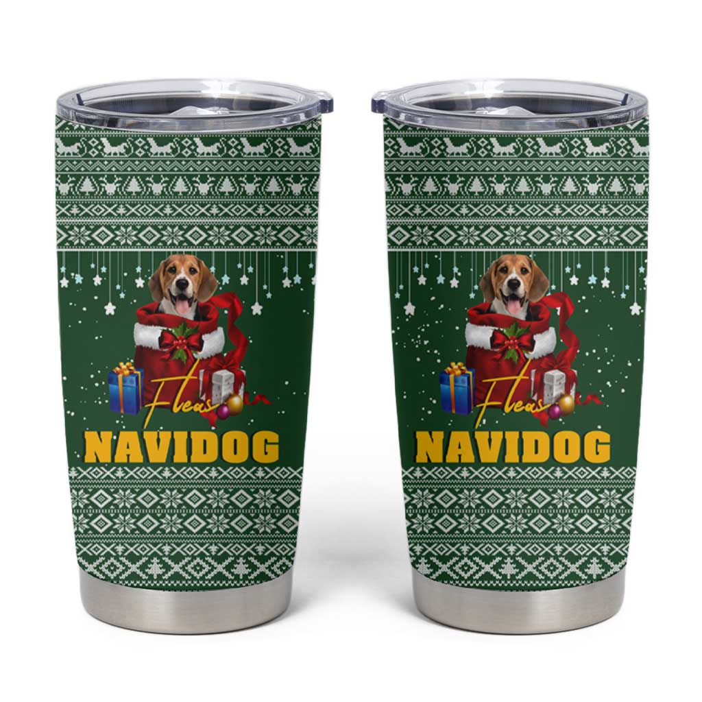 Funny Christmas Gift Beagle Christmas Tumbler Cup Xmas Holiday Patterns - Wonder Print Shop