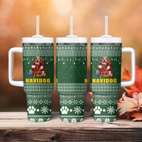 Funny Christmas Gift Beagle Christmas Tumbler With Handle Xmas Holiday Patterns - Wonder Print Shop