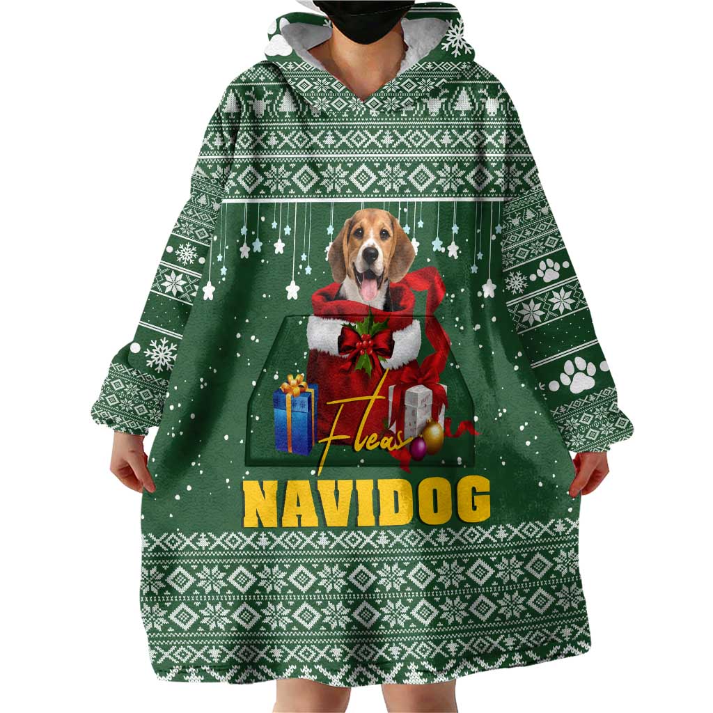 Funny Christmas Gift Beagle Christmas Wearable Blanket Hoodie Xmas Holiday Patterns - Wonder Print Shop