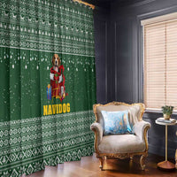 Funny Christmas Gift Beagle Christmas Window Curtain Xmas Holiday Patterns - Wonder Print Shop