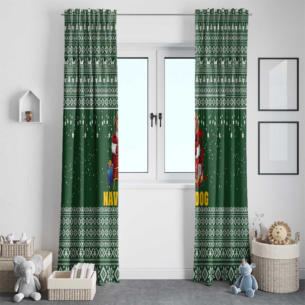 Funny Christmas Gift Beagle Christmas Window Curtain Xmas Holiday Patterns - Wonder Print Shop