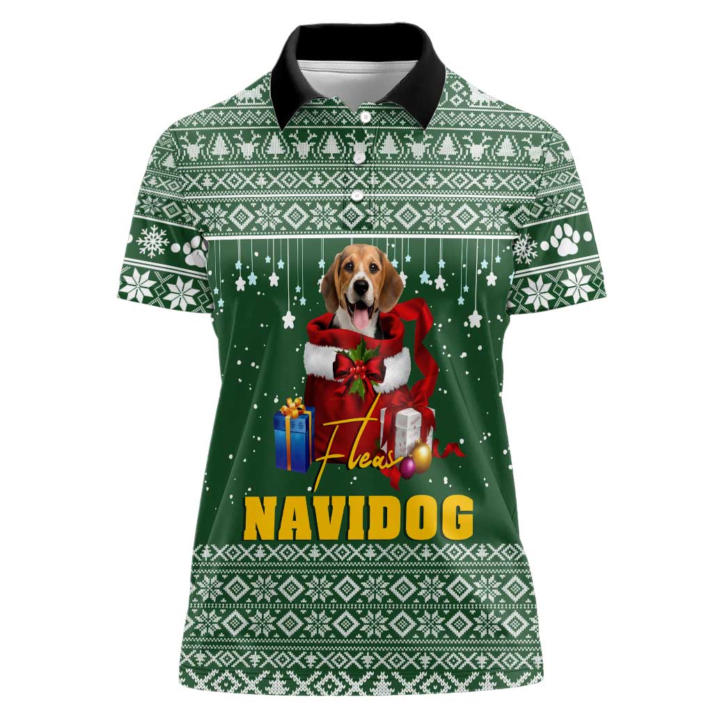 Funny Christmas Gift Beagle Christmas Women Polo Shirt Xmas Holiday Patterns - Wonder Print Shop