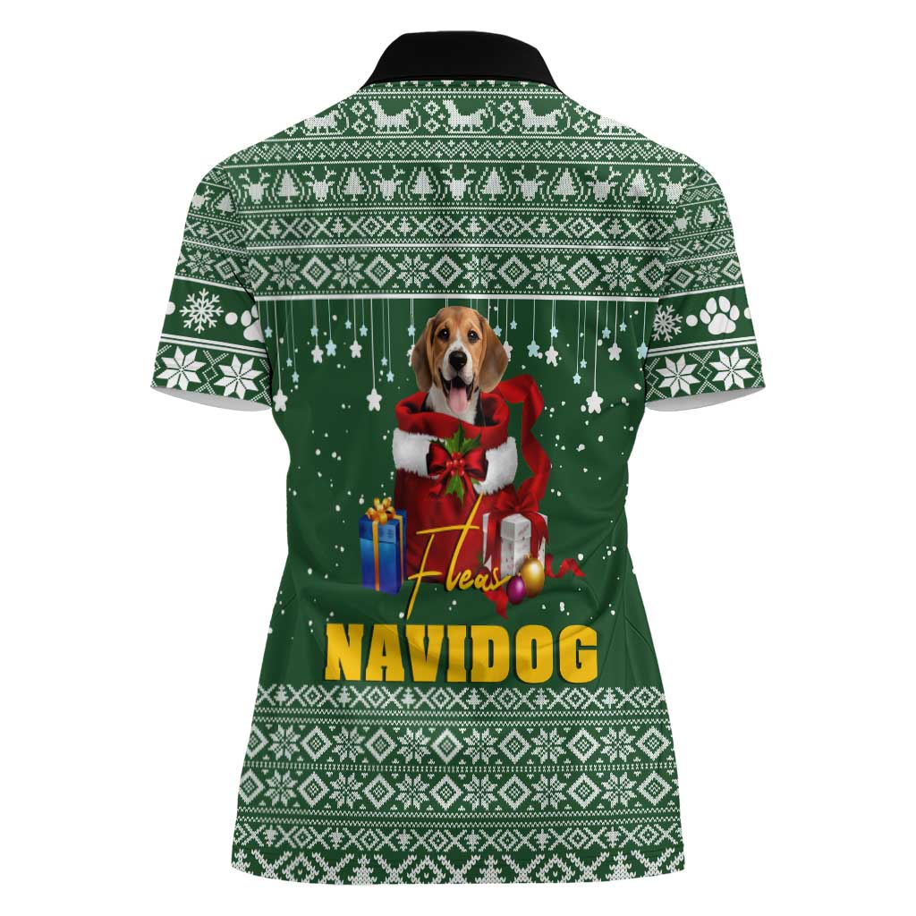 Funny Christmas Gift Beagle Christmas Women Polo Shirt Xmas Holiday Patterns - Wonder Print Shop