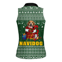 Funny Christmas Gift Beagle Christmas Women Sleeveless Polo Shirt Xmas Holiday Patterns - Wonder Print Shop