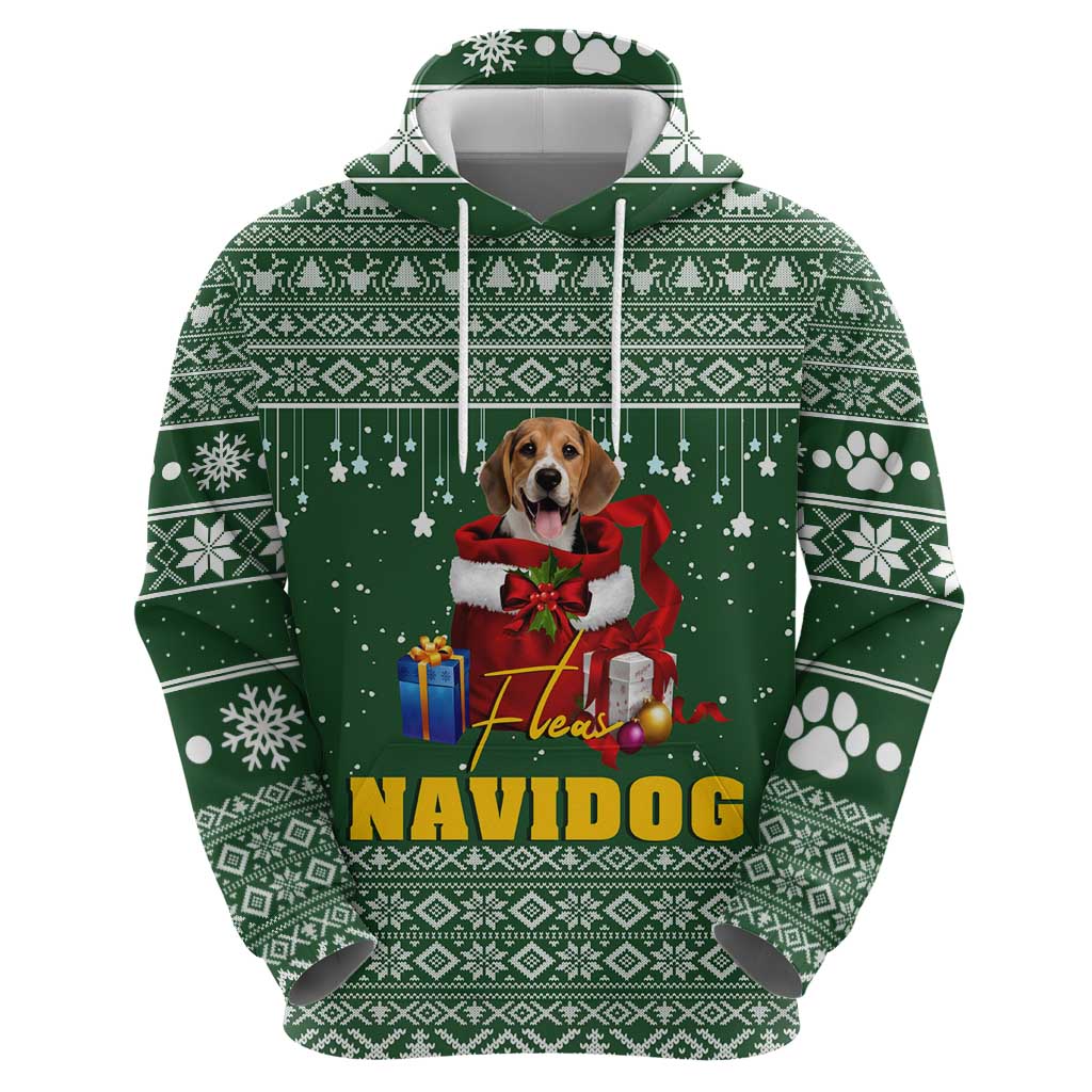 Funny Christmas Gift Beagle Christmas Zip Hoodie Xmas Holiday Patterns - Wonder Print Shop
