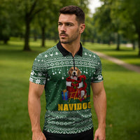 Funny Christmas Gift Beagle Christmas Zipper Polo Shirt Xmas Holiday Patterns - Wonder Print Shop