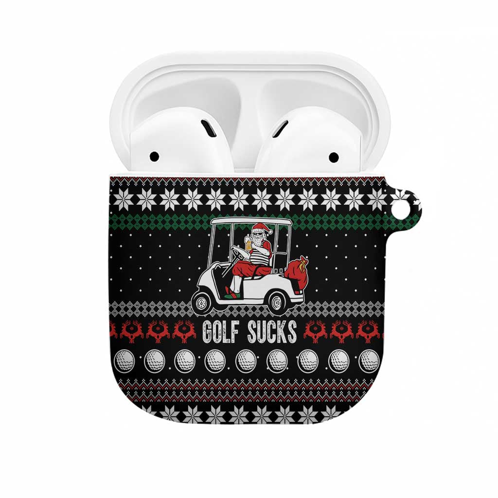 Golf Sucks Christmas AirPods Case Xmas Holiday Patterns - Wonder Print Shop