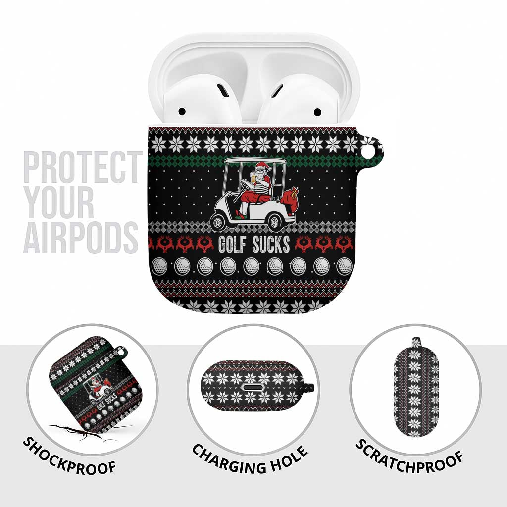 Golf Sucks Christmas AirPods Case Xmas Holiday Patterns - Wonder Print Shop