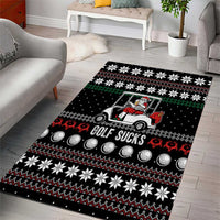 Golf Sucks Christmas Area Rug Xmas Holiday Patterns - Wonder Print Shop