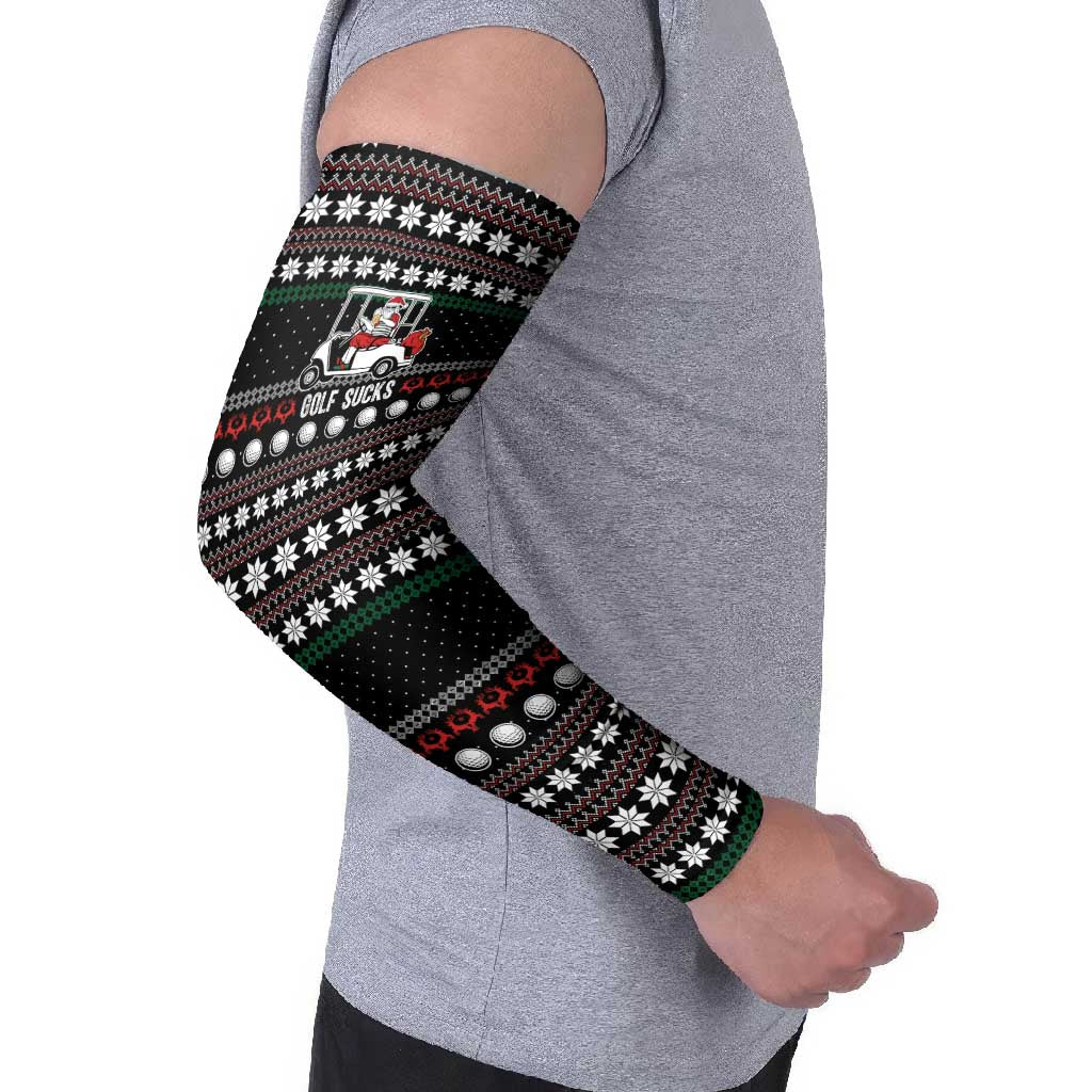 Golf Sucks Christmas Arm Sleeves Xmas Holiday Patterns - Wonder Print Shop