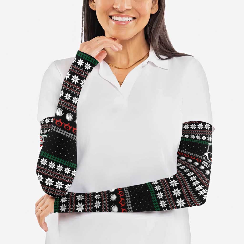 Golf Sucks Christmas Arm Sleeves Xmas Holiday Patterns - Wonder Print Shop