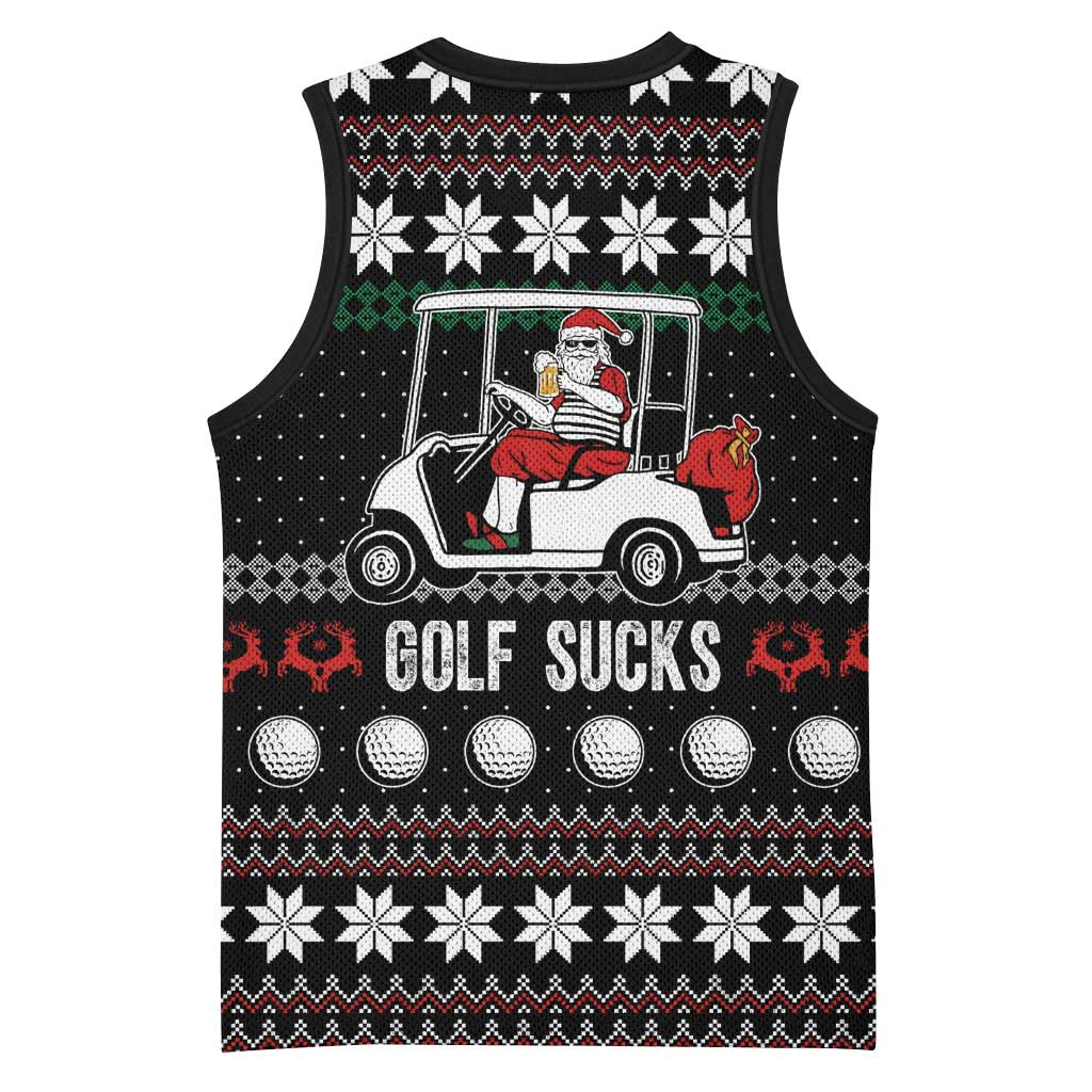 Golf Sucks Christmas Basketball Jersey Xmas Holiday Patterns - Wonder Print Shop