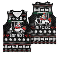 Golf Sucks Christmas Basketball Jersey Xmas Holiday Patterns - Wonder Print Shop