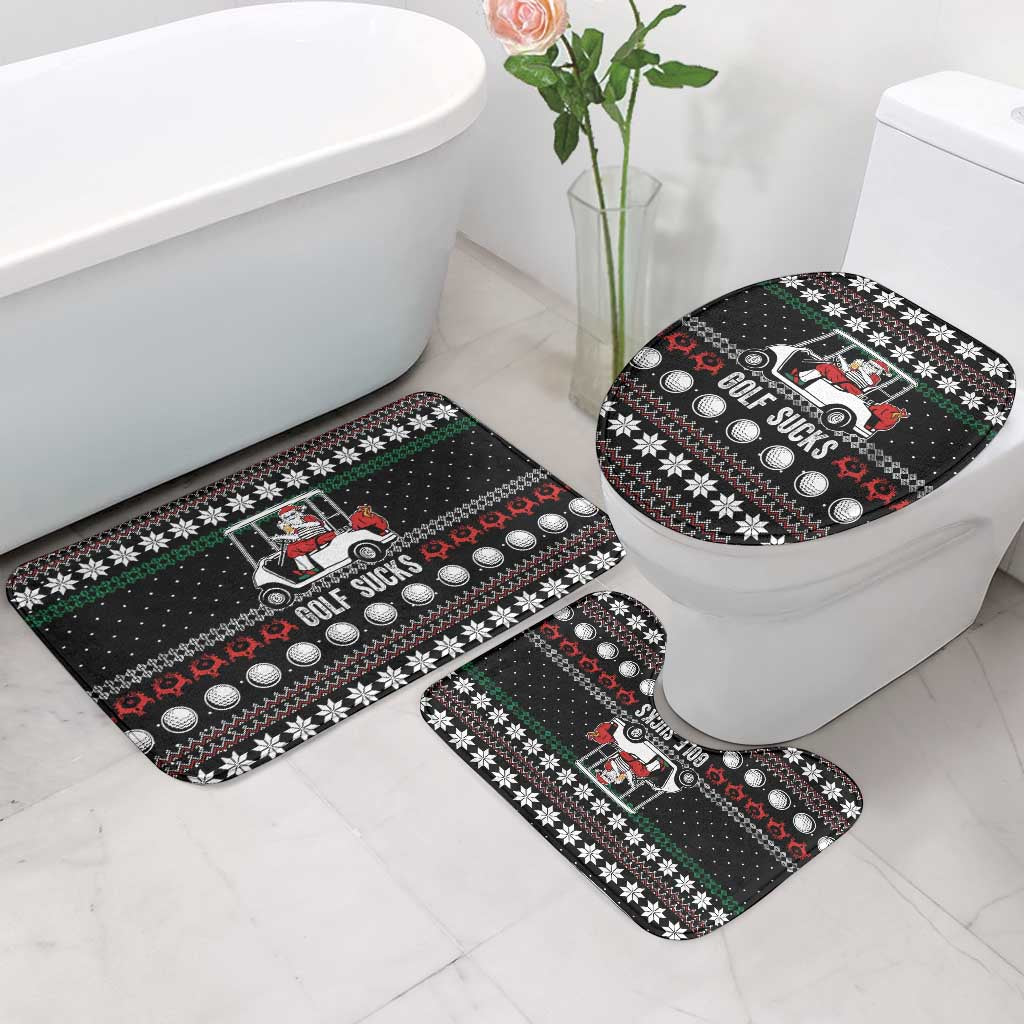 Golf Sucks Christmas Bathroom Set Xmas Holiday Patterns - Wonder Print Shop
