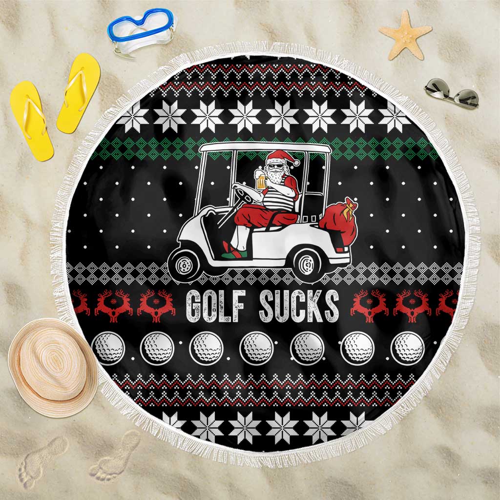 Golf Sucks Christmas Beach Blanket Xmas Holiday Patterns - Wonder Print Shop