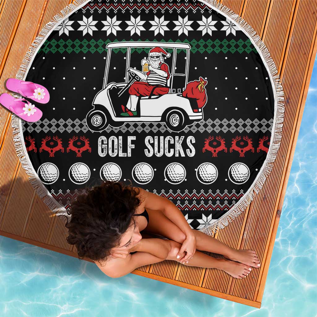 Golf Sucks Christmas Beach Blanket Xmas Holiday Patterns - Wonder Print Shop