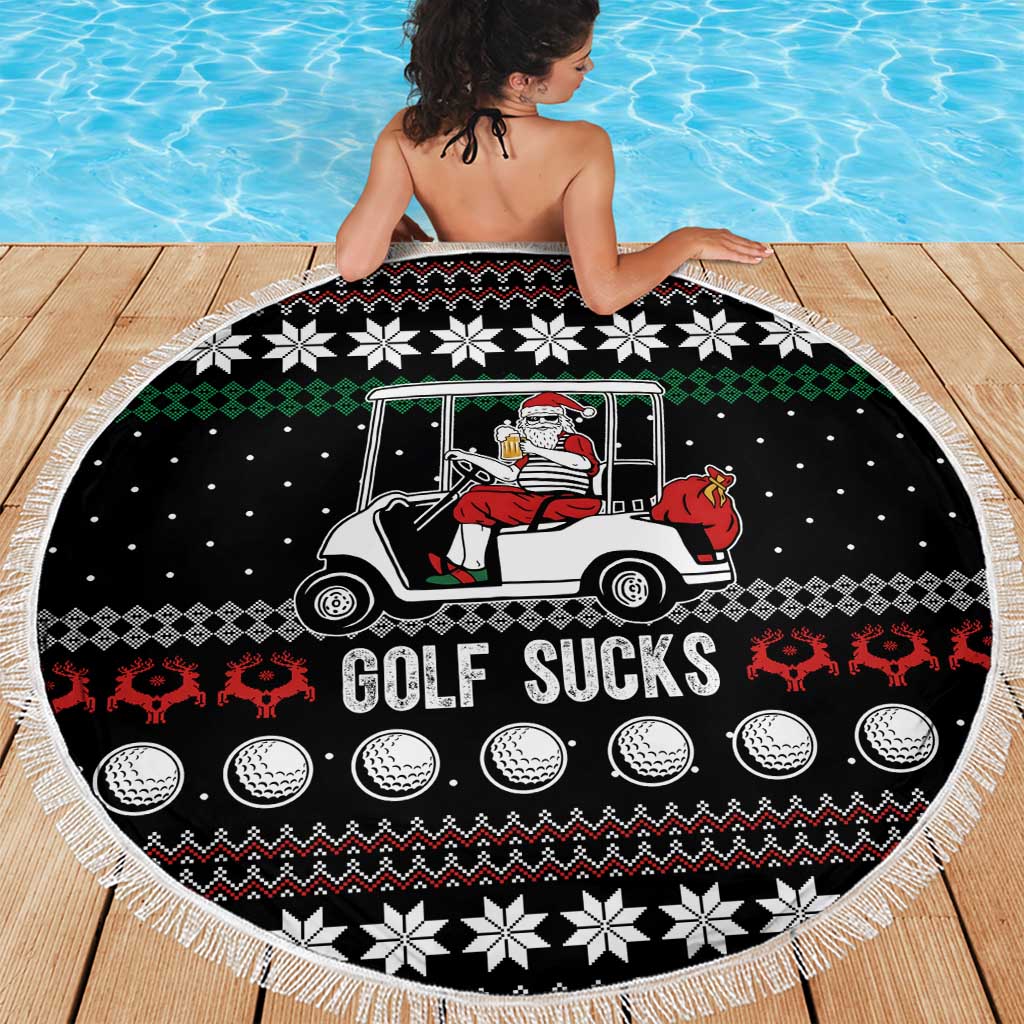 Golf Sucks Christmas Beach Blanket Xmas Holiday Patterns - Wonder Print Shop