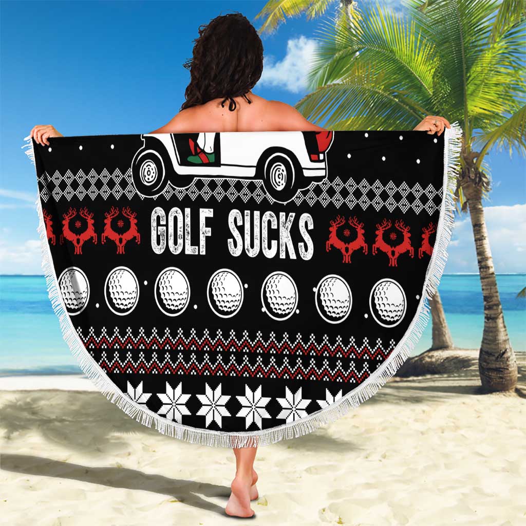 Golf Sucks Christmas Beach Blanket Xmas Holiday Patterns - Wonder Print Shop