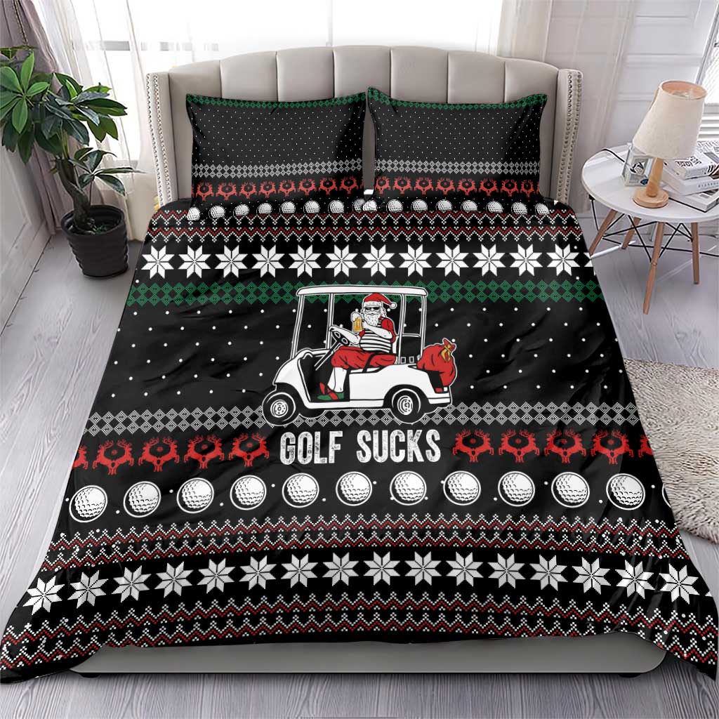 Golf Sucks Christmas Bedding Set Xmas Holiday Patterns - Wonder Print Shop