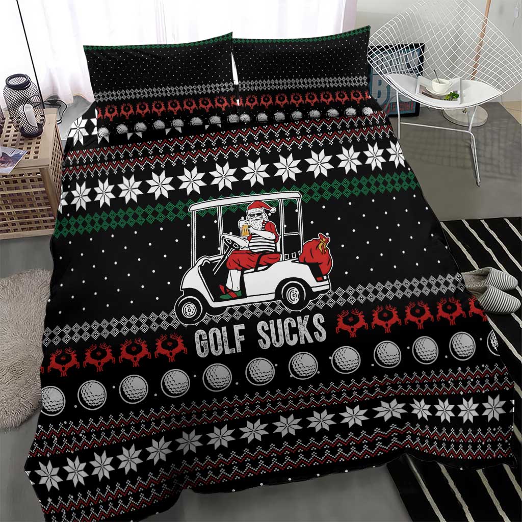 Golf Sucks Christmas Bedding Set Xmas Holiday Patterns - Wonder Print Shop