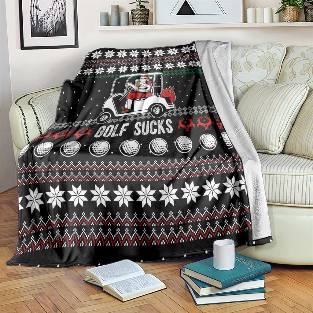 Golf Sucks Christmas Blanket Xmas Holiday Patterns - Wonder Print Shop